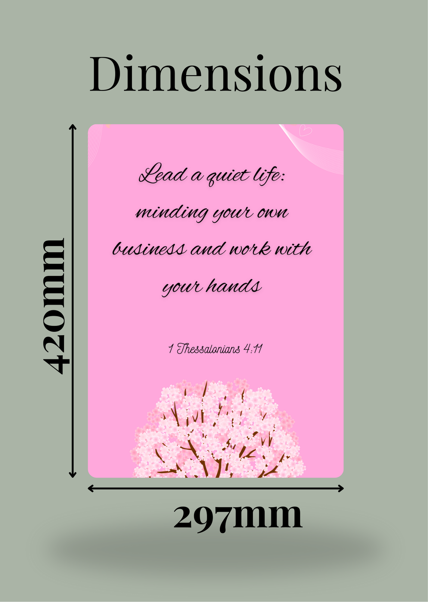 1 Thessalonians 4:11 Poster
