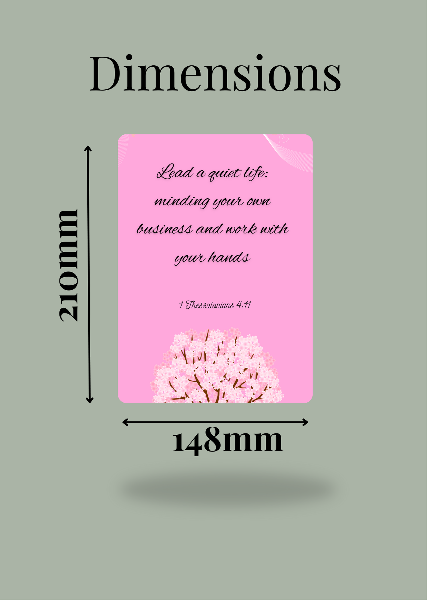 1 Thessalonians 4:11 Poster